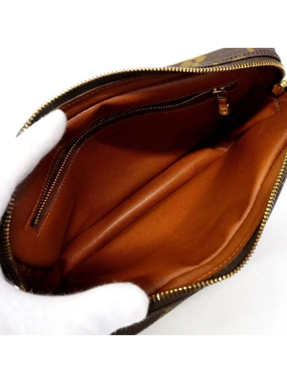 Louis Vuitton Clutch Monogram Marly Dragonne GM Brown